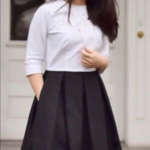 NWT Gap White & Black pleated dress Free Shipping